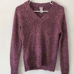 Fashion Bug | Purple Marbled V-Neck Sweater